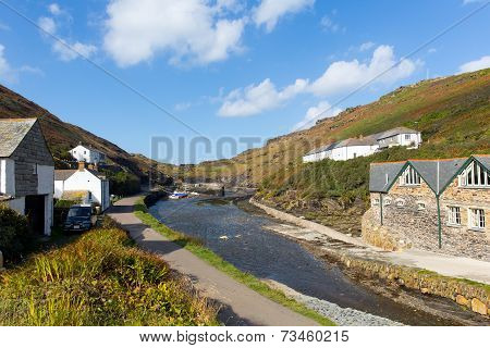 River Valency Boscastle North Cornwall England UK towards the harbour and coast