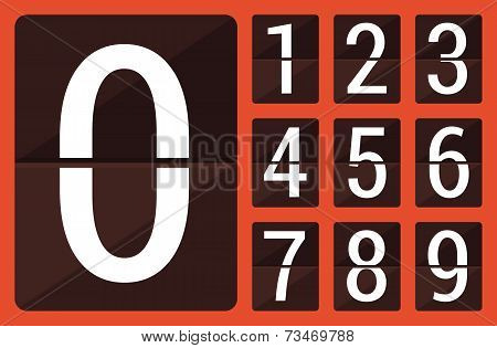 Flat countdown number