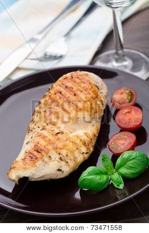 Grilled chicken breasts