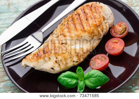 Grilled chicken breasts