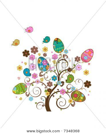 Vektor-Ostern-Baum