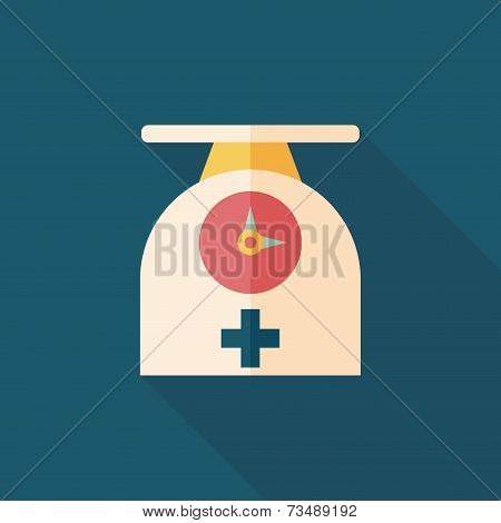 Weight Scales Flat Icon With Long Shadow