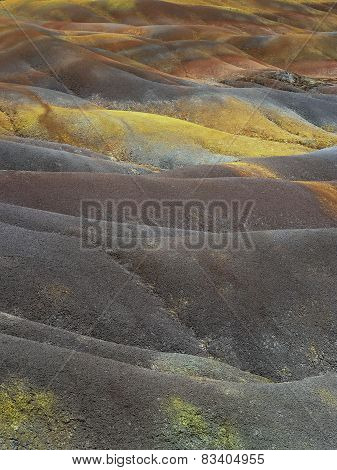 Colored volcano earth