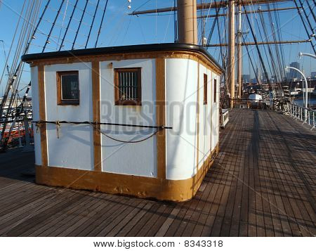 Dæk af C.a Thayer i San Francisco Maritime National Historical Park
