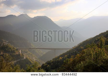 Big Bridge With Highway