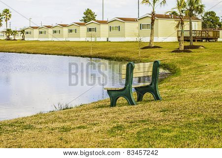 Row Of Identical Mobile Homes