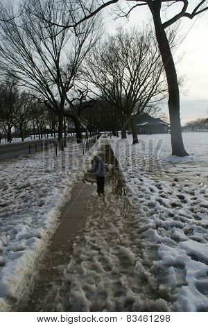 Aftermath of snow in DC