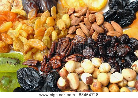 Dried Nuts And Fruits Collection