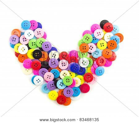 Heap Of Colorful Clasper On White