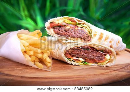 Grilled Meat And Vegetables