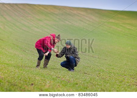 Farmers With Seedlings