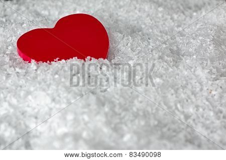 Red Heart In The Snow