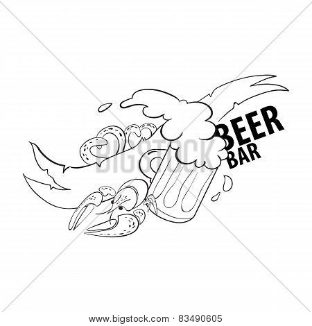 Beer bar illustration