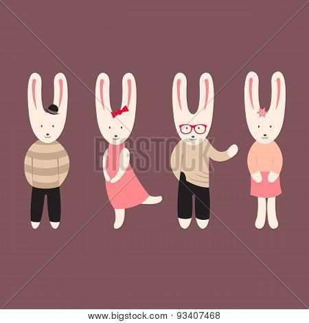 Rabbits In Clothes
