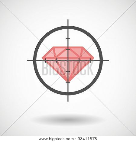 Crosshair Icon Targeting A Diamod