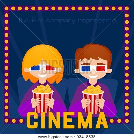 Moviegoers  Vector Illustration