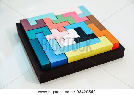 Colored Puzzle In Black Box