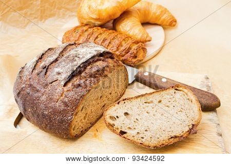 fresh bread and baking