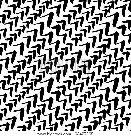 Seamless Vector Pattern, Hand Drawn Brush Textured Image Watercolor Weave Strips