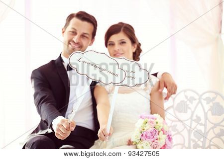 Bride And Groom With Love Qoutes