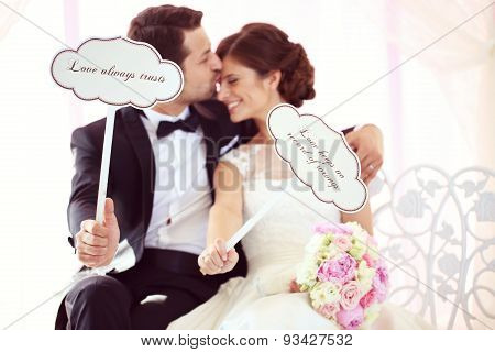 Bride And Groom With Love Qoutes