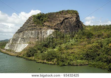 Cruising to Panama Canal mountain