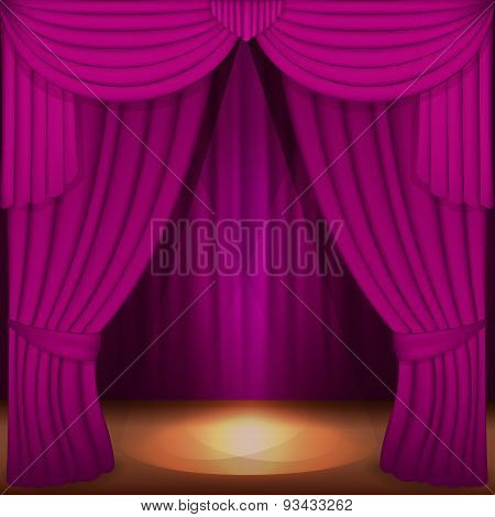 purple curtains