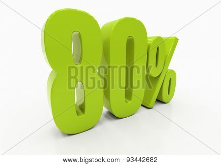 Percent off. Discount. 3D illustration