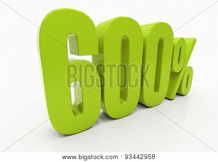 Percent off. Discount. 3D illustration