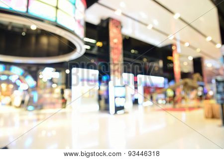 Blur Or Defocus Background Of Movie Theatre In Shopping Mall
