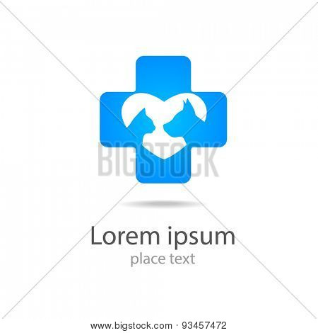 Veterinary medicine - logo design template for veterinary clinics.