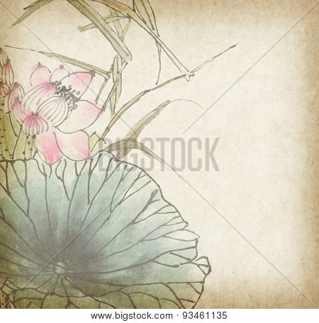  Chinese painting of a Lotus