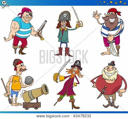 Pirates Cartoon Characters Set