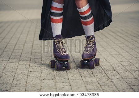 Female Legs In Roller Skating