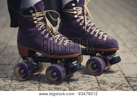 Female Legs In Roller Skating