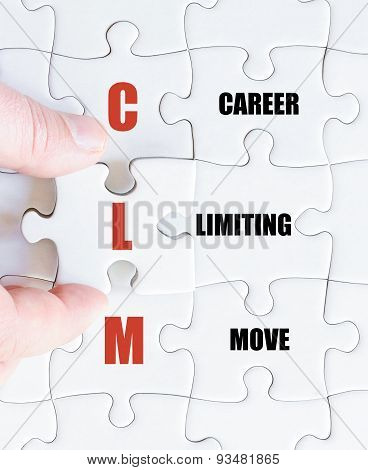 Last Puzzle Piece With Business Acronym Clm
