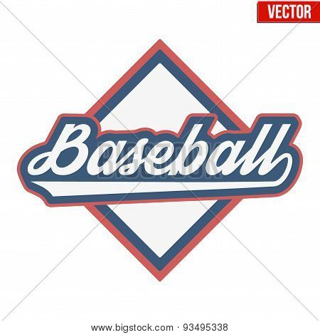 Vintage baseball label and badge