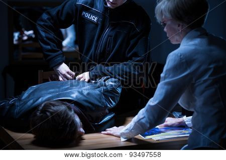 Arrest In Interrogation Room