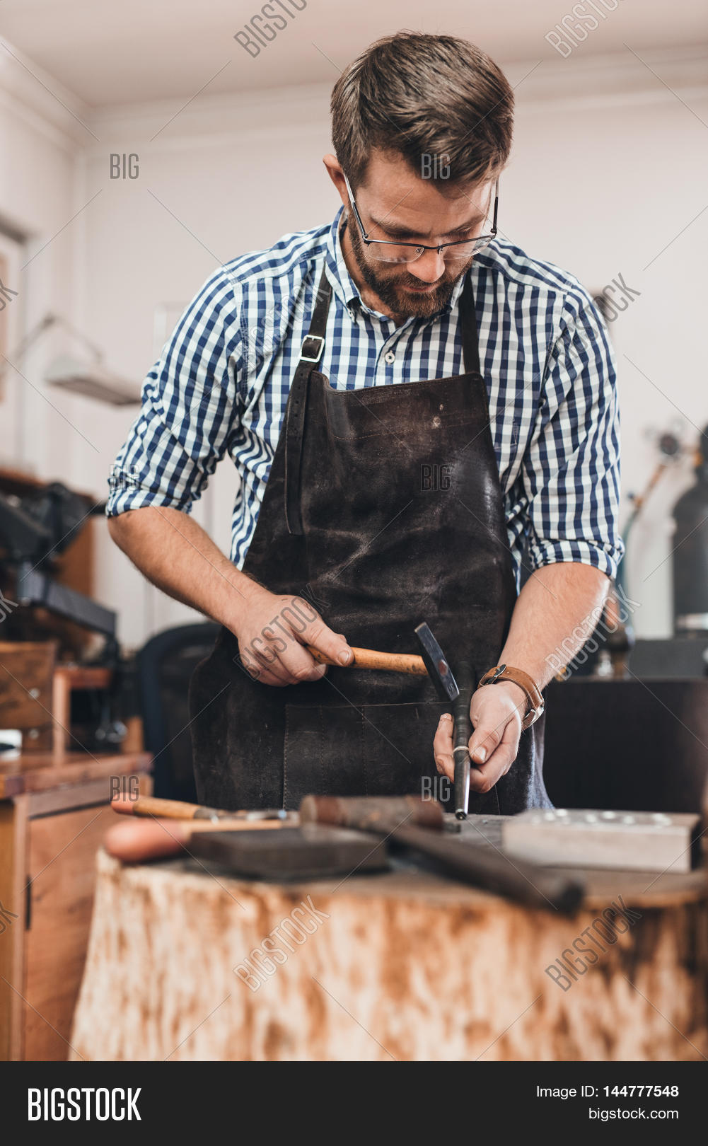 Focused Jeweler Apron Image & Photo (Free Trial) Bigstock