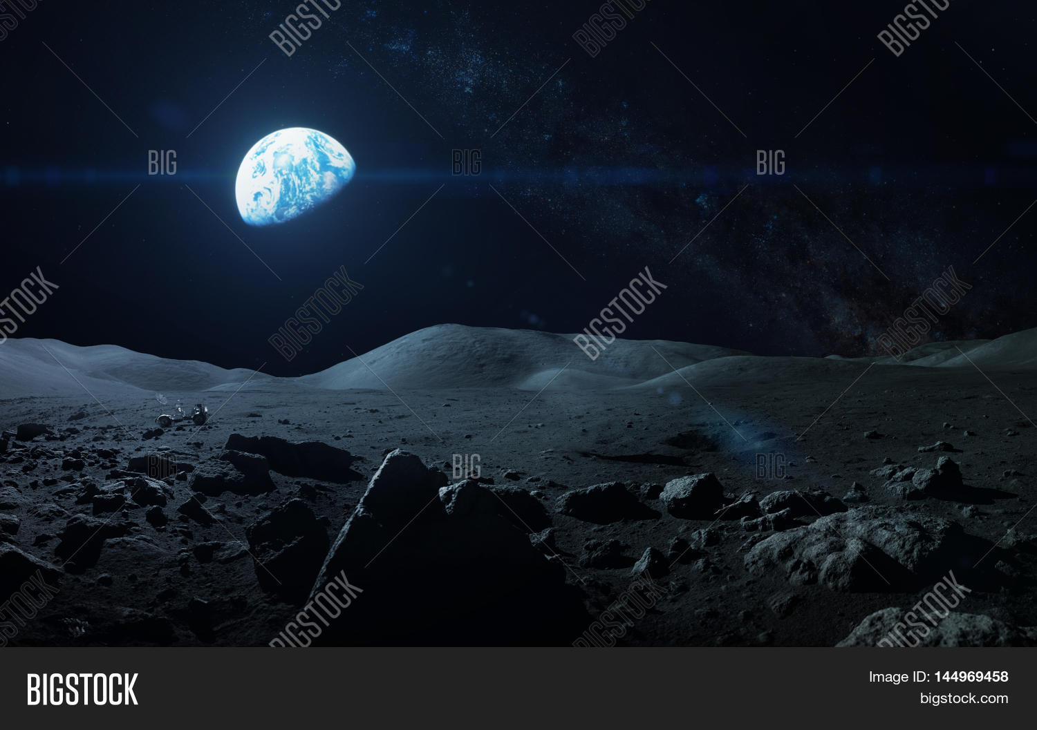 View Earth Moon Image Photo Free Trial Bigstock