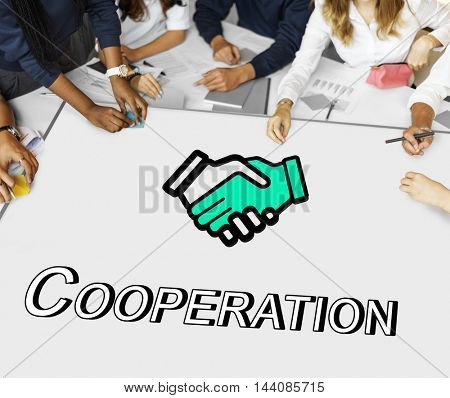 Trust Handshake Partnership Coperation Graphic Concept