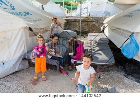 Refugee Camp Of Lagadikia, Greece