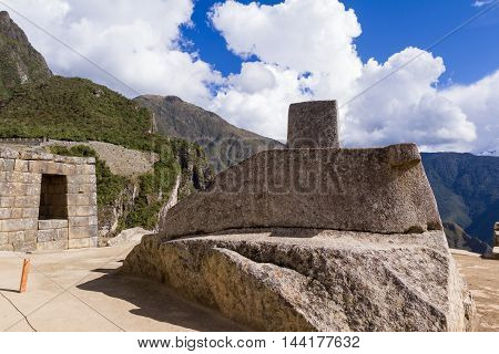 Sun Dial In Machu Pichu