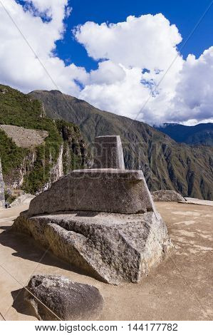 Sun Dial In Machu Pichu