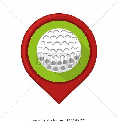 location pin ubication golf ball vehicle sport hobby vector illustration