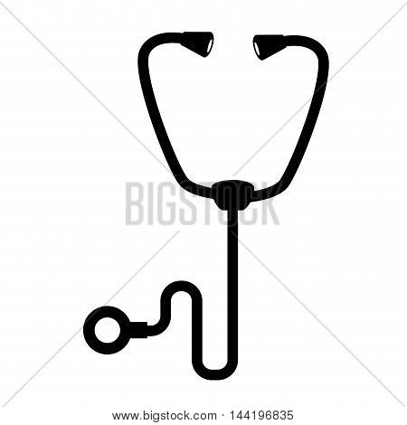 stethoscope medical tool cardiology equipment health vector illustration