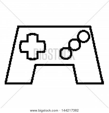Gamepad or video game controller pixel icon for apps and websites