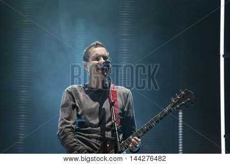 Bontida, Romania - July 14, 2016: Sigur Ros, the Icelandic post-rock band from ReykjavÃÂ­k, performing live on the stage at Electric Castle festival, one of the biggest music festivals in Romania