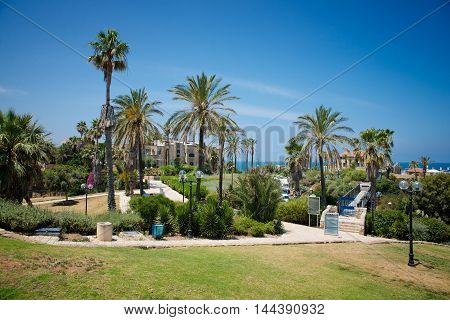 Park in the old city of Jaffa in Tel Aviv