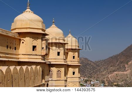 Beautifoul Amber Fort near Jaipur city in India. Rajasthan